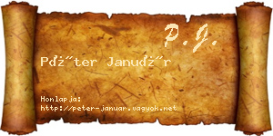 Péter Január névjegykártya